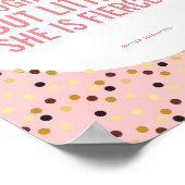 Obwohl sie klein ist, ist sie eiskalt rosa Gold Poster (Ecke)