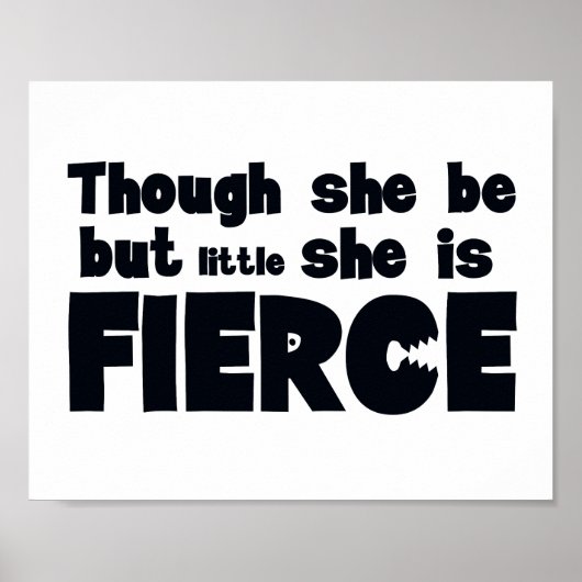 Obwohl sie nur ein kleines Kinderzimmer Poster (Vorne)