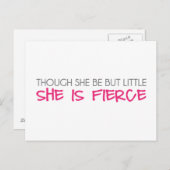 Obwohl sie nur klein ist, ist sie glühend postkarte (Vorne/Hinten)