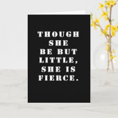 "Obwohl sie nur wenig ist, ist sie erbittert." Karte (Gelbe Blume)