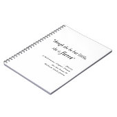 "Obwohl sie nur wenig ist, ist sie erbittert." Kos Notizblock (Linke Seite)