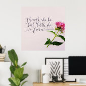 "Obwohl sie nur wenig ist, ist sie erbittert." Poster (Heimbüro)