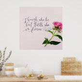 "Obwohl sie nur wenig ist, ist sie erbittert." Poster (Küche)