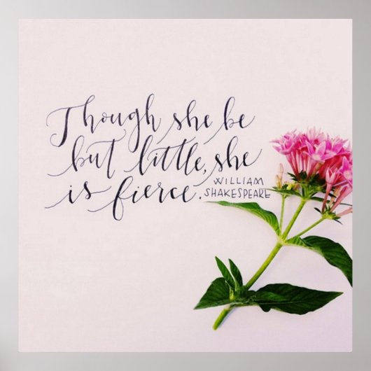 "Obwohl sie nur wenig ist, ist sie erbittert." Poster (Vorne)