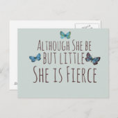 Obwohl sie nur wenig ist, ist sie erbittert postkarte (Vorne/Hinten)