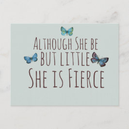 Obwohl sie nur wenig ist, ist sie erbittert postkarte