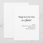 "Obwohl sie nur wenig ist, ist sie heftig." Kosten Dankeskarte (Vorne/Hinten)