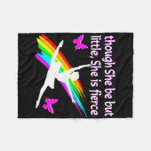 OBWOHL SIE WENIG IST, IST SIE EIN FIERCE DANCER DE FLEECEDECKE (Vorderseite (Horizontal))