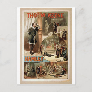 Obwohl .W. Keene, Hamlet Retro Theater Postkarte