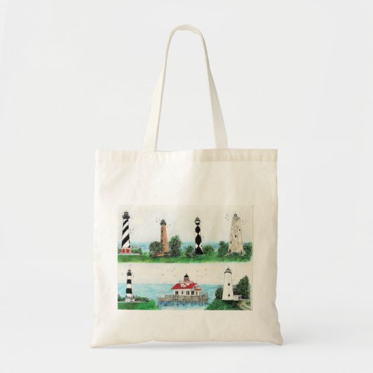 OBX 7 LIGHTHOUSES TOTE BAG TRAGETASCHE (Vorne)
