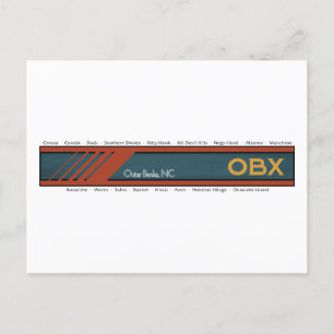 OBX Außenbänke - Städte - Text Postkarte