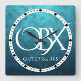 OBX Außenbanken NC auf Blue Water Backstrand Quadratische Wanduhr