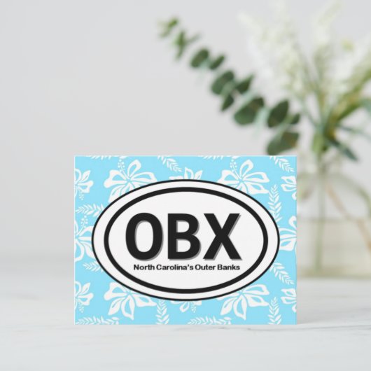 OBX Außenbanken NC Blue Postkarte (Stehend Vorderseite)