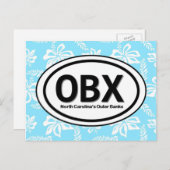 OBX Außenbanken NC Blue Postkarte (Vorne/Hinten)