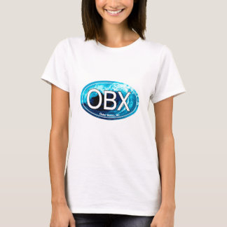 OBX äußere Banken bewegen Oval wellenartig T-Shirt