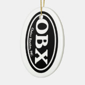 OBX äußeres Bank-Schwarz-Oval Keramikornament (Links)
