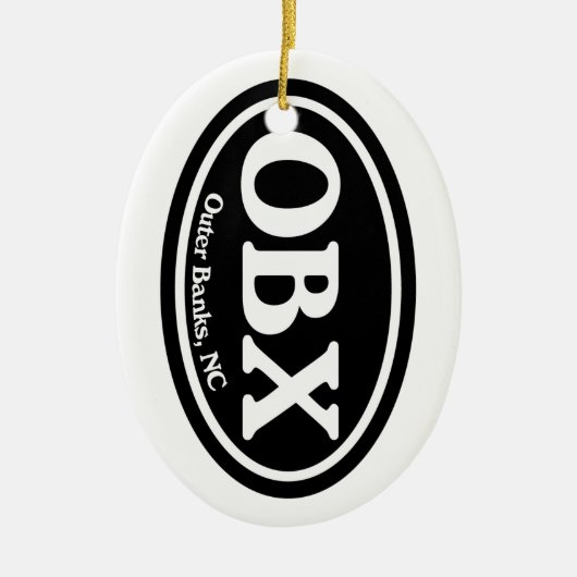 OBX äußeres Bank-Schwarz-Oval Keramikornament (Vorne)