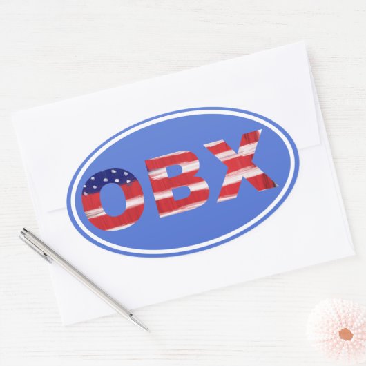 OBX-Flag Ovaler Aufkleber (Umschlag)