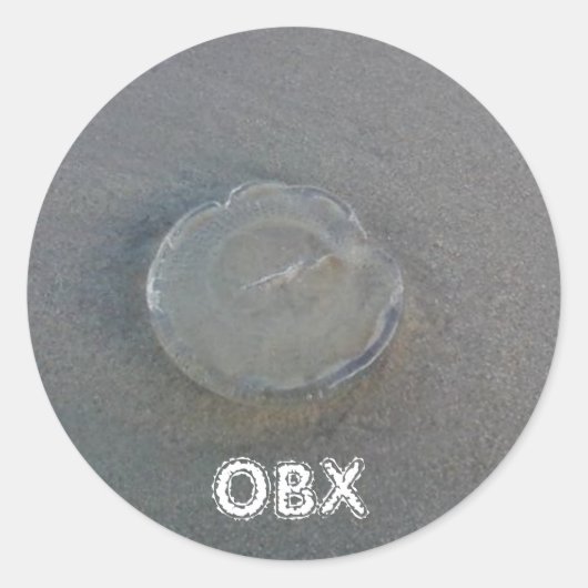 OBX Jellyfish Runder Aufkleber (Vorderseite)