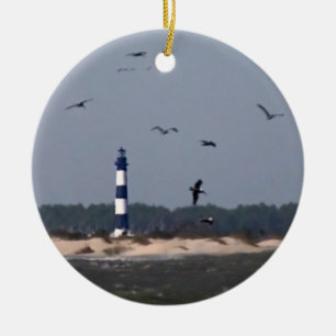 OBX-Leuchtturm Keramik Ornament