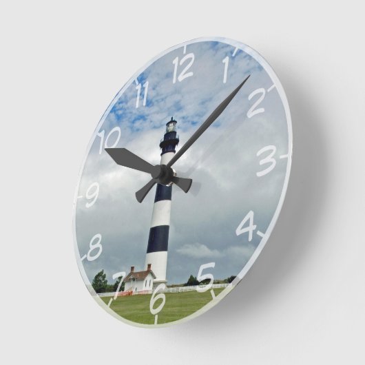OBX Leuchtturm Nummer Runde Wanduhr (Winkel)