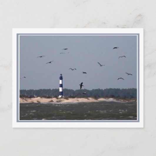 OBX-Leuchtturm Postkarte (Vorderseite)