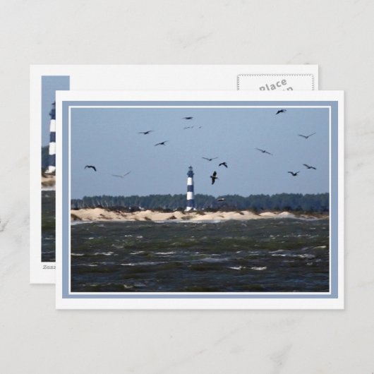 OBX-Leuchtturm Postkarte (Vorne/Hinten)