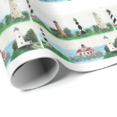 OBX-LEUCHTTÜRME GESCHENKPAPIER (Rolleneckpunkt)