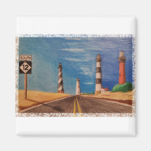 OBX Leuchttürme Magnet