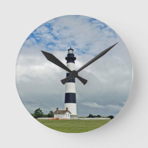 OBX Lighthouse Runde Wanduhr