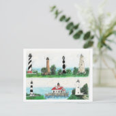 OBX LIGHTHOUSES MAGNET FEIERTAGSPOSTKARTE (Stehend Vorderseite)