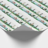OBX LIGHTHOUSES WRAPPING PAPER GESCHENKPAPIER (Ecke)