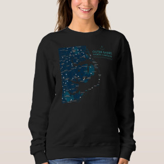 Obx nc Außenbanks Karte Duck Corolla Beach Urlaub Sweatshirt
