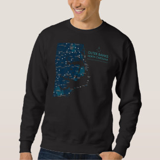 Obx nc Außenbanks Karte Duck Corolla Beach Urlaub Sweatshirt