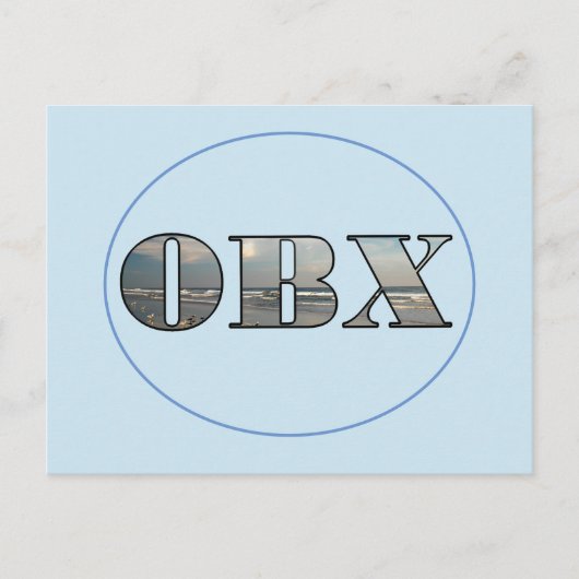 OBX-Strandtext Postkarte (Vorderseite)