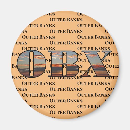 OBX Sunrise Text Magnet (Vorne)