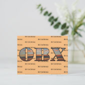 OBX Sunrise Text Postkarte (Stehend Vorderseite)