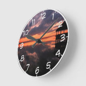 OBX Sunset Runde Wanduhr (Winkel)