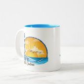 OBX Sunset Zweifarbige Tasse (Vorderseite Links)
