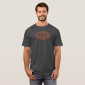 OBX verblasste Orange Oval T-Shirt (Vorne ganz)