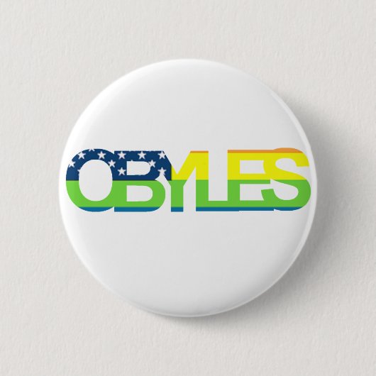 OBYLES Regenbogen-Flagge Button (Vorderseite)