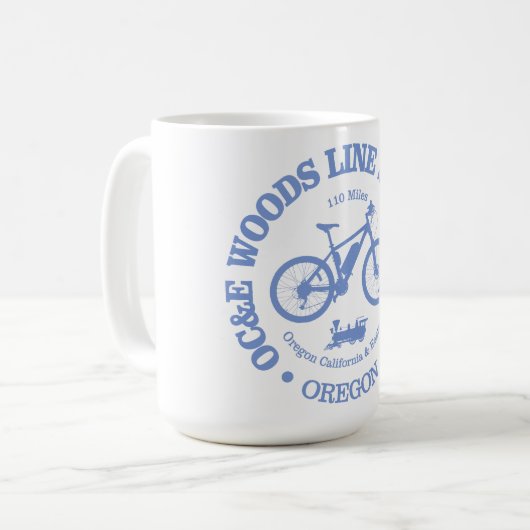 OC&E Woods Line Staat Trail (Radfahren) Kaffeetasse (Vorderseite Links)