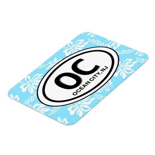OC Ocean City NJ Blue Magnet (Linke Seite)