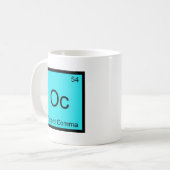 Oc - Oxford Comma Chemistry Element Symbol Grammar Kaffeetasse (Vorderseite Links)