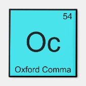 Oc - Oxford Commfords Chemistry Element Symbol Gra Magnet (Vorne)
