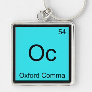 Oc - Oxford Commfords Chemistry Element Symbol Gra Schlüsselanhänger