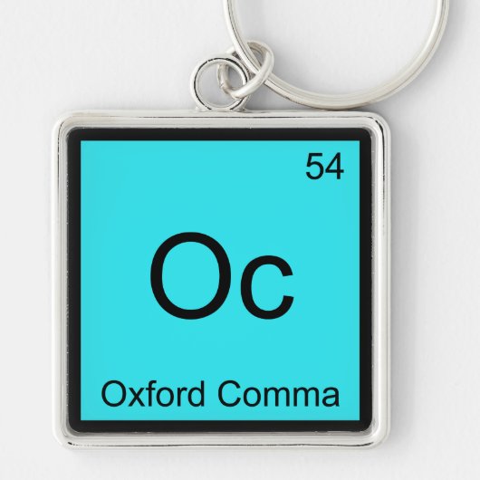 Oc - Oxford Commfords Chemistry Element Symbol Gra Schlüsselanhänger (Vorne)
