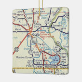 Ocala FL Vintage Karte Keramikornament (Links)
