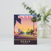 Ocala, Florida, Travel Postcard, Save The Date (Stehend Vorderseite)