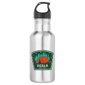 Ocala National Forest Camping Edelstahlflasche (Vorderseite)